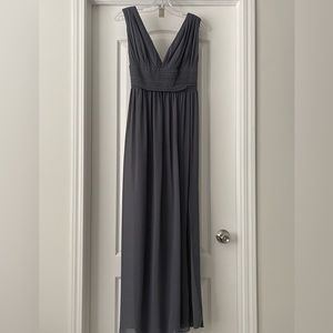 Elegant long grey dress